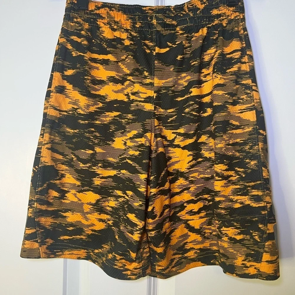 Nike Camouflage Athletic Shorts in Black and Orange